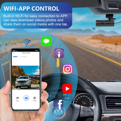 Dashcam 4K Mini WiFi Supercondensateur Mode Parking