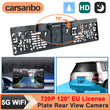 Caméra de Recul WiFi pour Plaque d'Immatriculation Européenne Carsanbo HD 720P 120° avec Vision Nocturne IR, Étanche, pour iOS et Android