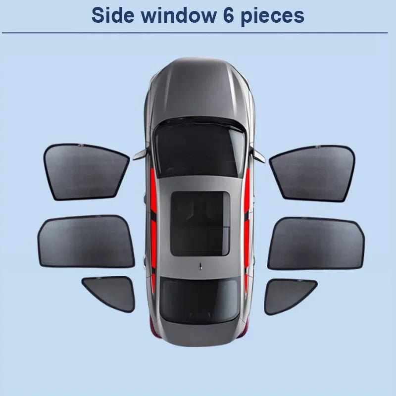 Pare-Soleil Magnétique Mercedes Classe C W205 Berline 2014-2021 Vitres Latérales et Lunette