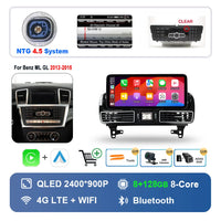 Autoradio Android 16 Mercedes ML GL GLE GLS W166 X166 2012-2019 Écran 12,3 pouces CarPlay NTG