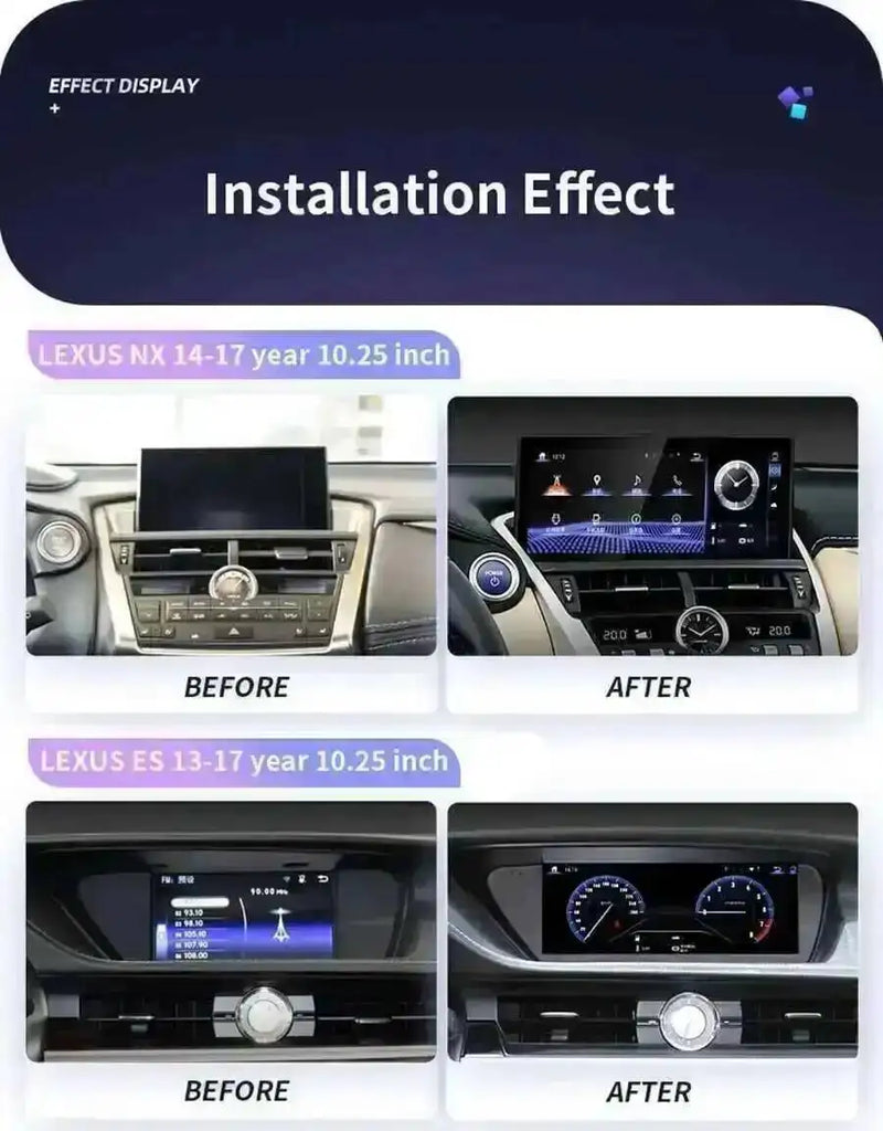 Autoradio Android 14 Écran 10,25 Pouces Lexus IS RC 200 250 200t 300h 2013-2020 CarPlay DSP