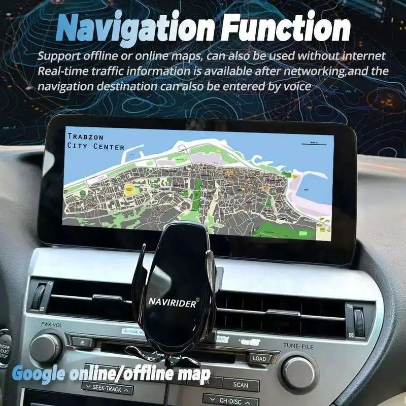 Autoradio Android 14 Écran QLED 12,3 Pouces Lexus RX 270 350 450h 2009-2015 CarPlay Double Système