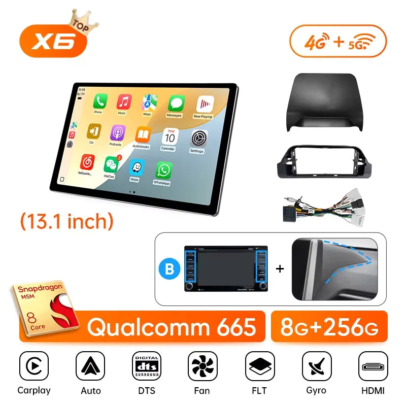 Autoradio Ainavi Android 13 Écran 13,1 Pouces Toyota RAV4 XA50 2019-2025 CarPlay Sans Fil 2K
