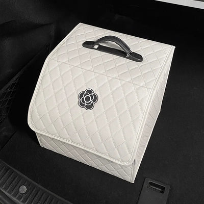 Organisateur de Coffre Voiture Cuir PU Blanc ou Noir
