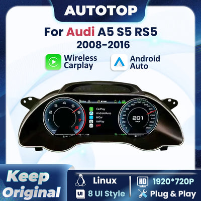 Tableau de Bord Numérique CarPlay Audi A5 S5 RS5