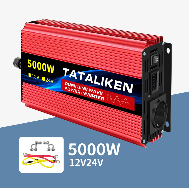 Convertisseur Pur Sinus 12V 24V 220V Voiture 1000 à 8000 W
