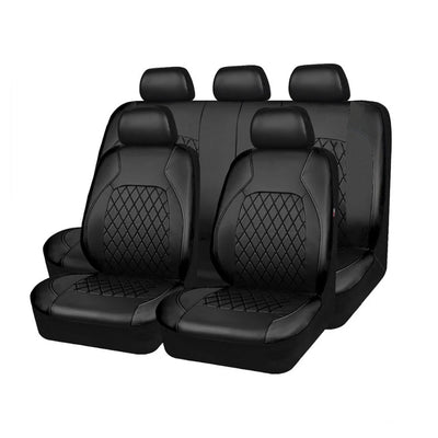 Housse de Siège Voiture Cuir PU Universelle Noire