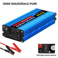 Convertisseur 12V 220V Voiture Pur Sinus 1000 à 6000 W Onduleur 12 V 24 V