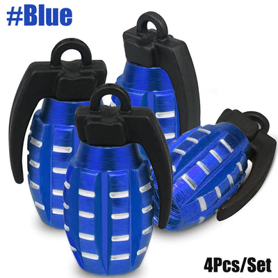 Bouchons de Valve Universels Grenade Aluminium Anodisé