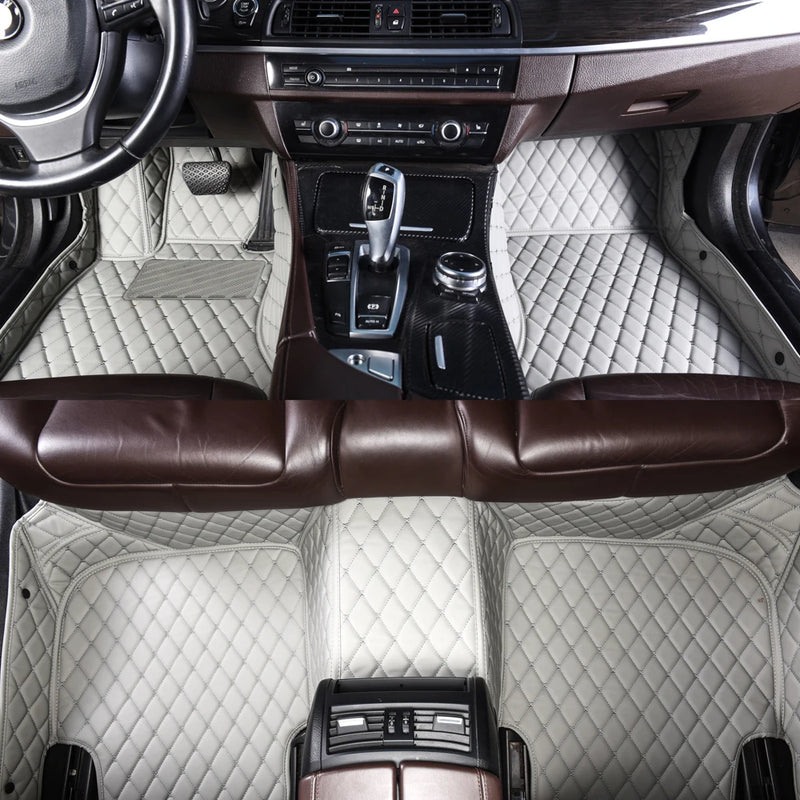 Tapis de Sol Renault Clio 4 2013-2018 Cuir Surpiqué Sur Mesure Jeu Complet Avant et Arrière
