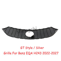 Calandre Mercedes EQA H243 2022-2026 Style GT à Barres Verticales Argent, Avant ou Après Restylage