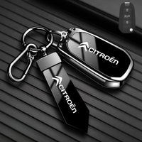 Étui de Protection Clé Citroën C1 C2 C3 C4 C5 C6 VTS Xsara C-Crosser Berlingo Jumpy Alliage de Zinc Noir ou Bleu