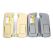 Pare-Soleil Voiture Beige ou Gris avec Miroir de Courtoisie