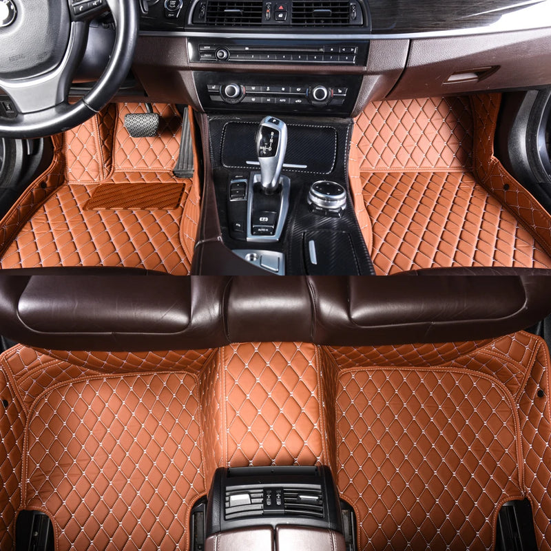 Tapis de Sol Renault Clio 4 2013-2018 Cuir Surpiqué Sur Mesure Jeu Complet Avant et Arrière