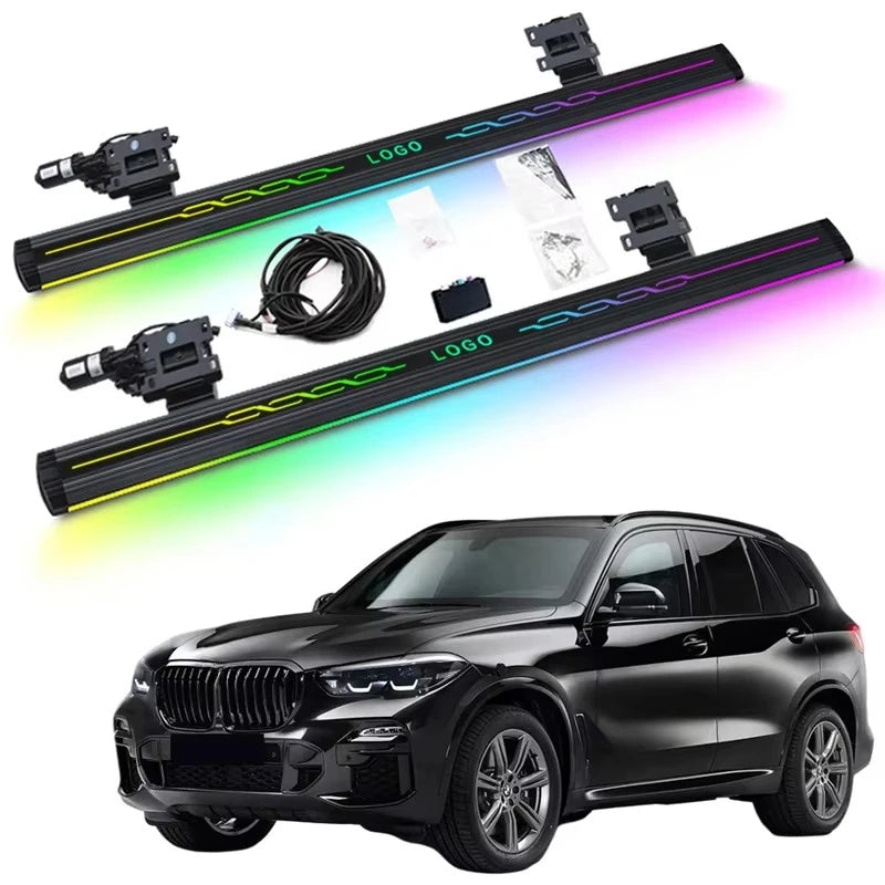 Marchepieds Électriques Rétractables BMW X5 G05 2019-2024 Aluminium avec Éclairage LED