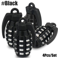 Bouchons de Valve Universels Grenade Aluminium Anodisé — exemple de montage