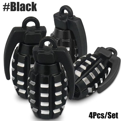 Bouchons de Valve Universels Grenade Aluminium Anodisé