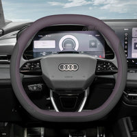 Couvre Volant Audi Q6 e-tron A5 A6 Q5 2025-2026 Cuir Double Méplat