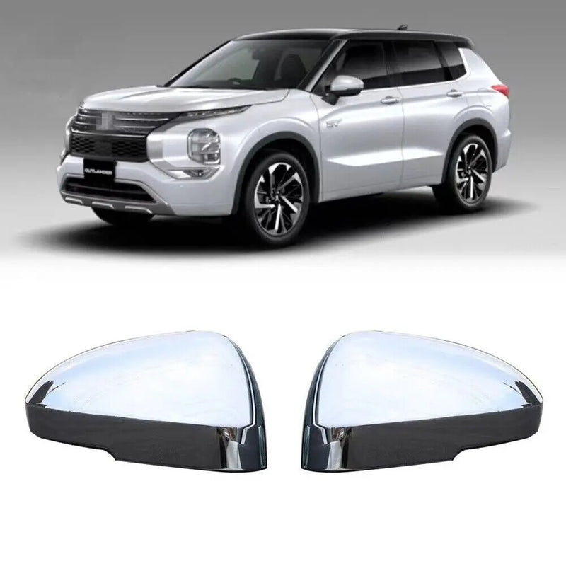 Coques de Rétroviseur Chromées Mitsubishi Outlander 2022 2023 Cache Rétroviseur 2 Pièces