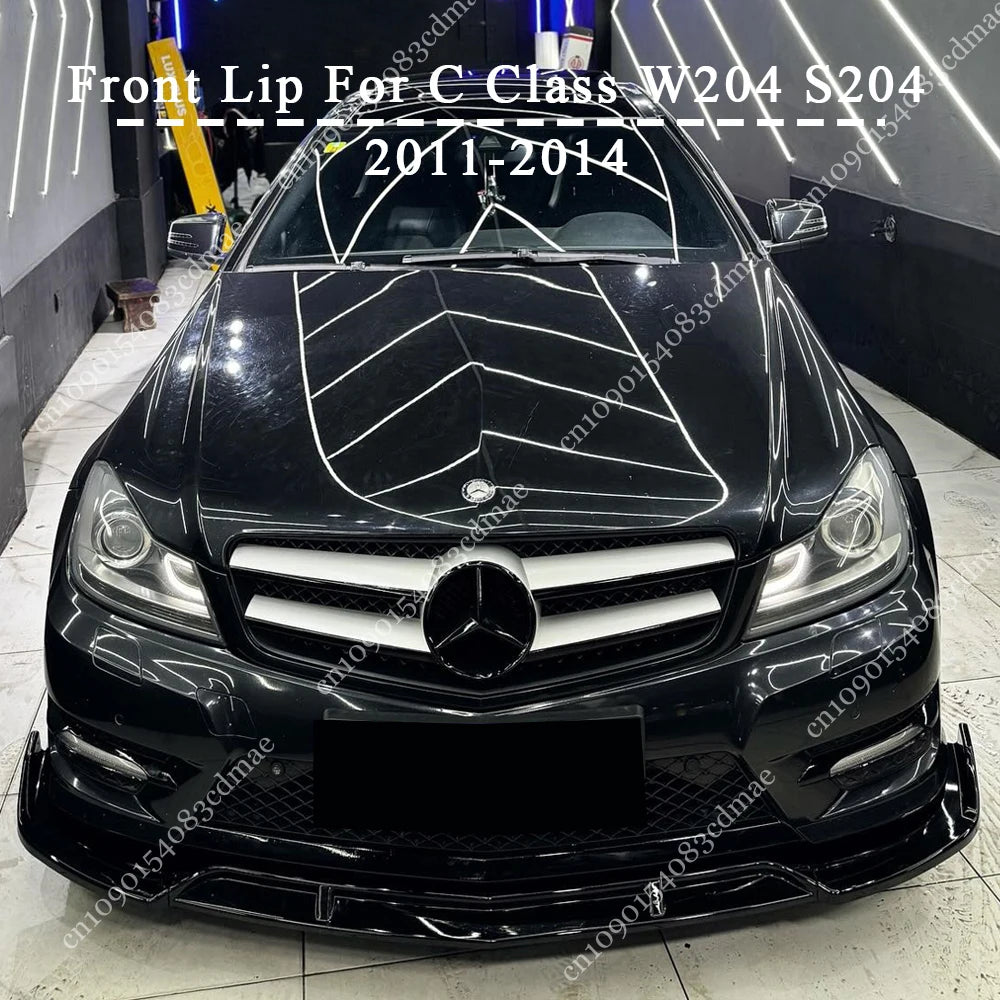Lame Avant Mercedes Classe C W204 S204 2011-2014 Noir Brillant