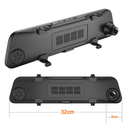 Dashcam Miroir 12 Pouces 4 Canaux 4K GPS BSD