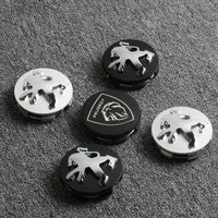 Cache-Moyeux Peugeot 60 mm, Lot de 4, Lion Noir, Argent ou Nouveau Blason, 206 à 508, 2008, 3008, 5008