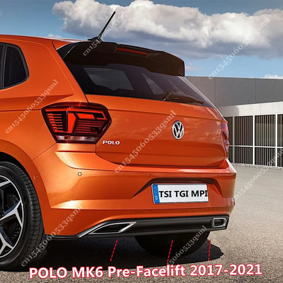 Diffuseur Arrière 4 Ailettes VW Polo MK6 2017-2021