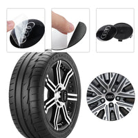 Cache-Moyeux Audi A3 A4 RS3 56mm 60mm 65mm Emblème — vue arrière