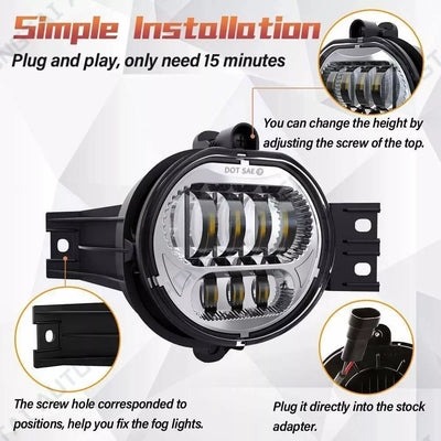 Feux Antibrouillard LED Dodge Ram 1500 2002-2008 Paire