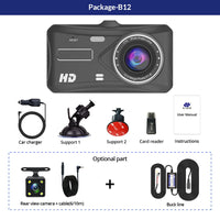 E-ACE 1080P Front and Rear Dashcam 4-Inch Touchscreen