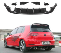 Diffuseur Arrière Complet Volkswagen Golf 7 et 7.5 GTI R Noir Brillant