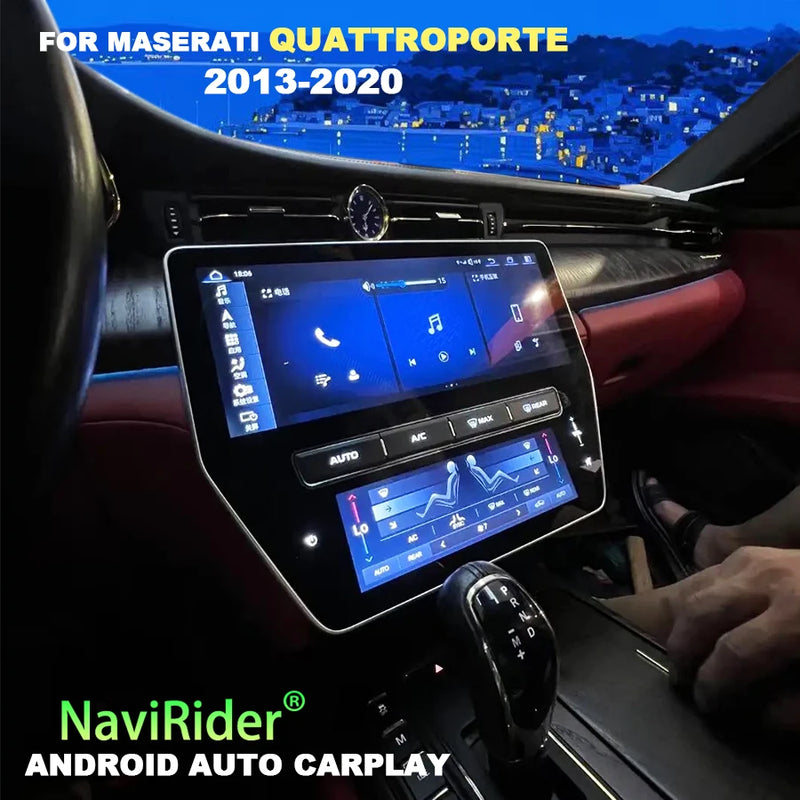 Autoradio Android 13 Maserati Quattroporte 2013-2020 Écran 12,3 Pouces CarPlay GPS 4G
