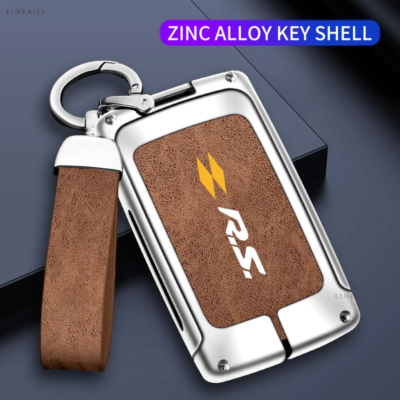 Coque de Clé Renault Carte 2 Touches Alliage de Zinc Suédine Lanière RS