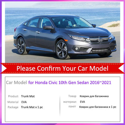 Tapis de Coffre Honda Civic 10 FC 2016-2021 EVA