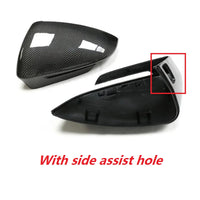 Coques de Rétroviseur en Carbone Volkswagen ID.4 ID.5 Skoda Enyaq Audi Q4 e-tron 2021-2024 avec Trou d'Angle Mort