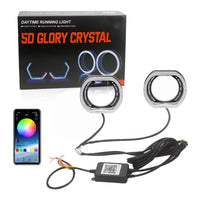 Anneaux LED Angel Eyes RGB Feux de Jour 5D 2,5 et 3 Pouces