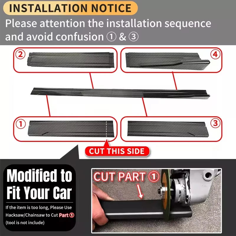 Bas de Caisse Audi A5 F5 2019-2026 Extensions 2,18 m Kit 8 Pièces
