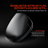Coques de Rétroviseur Renault Twingo 3 2014-2025 et Smart Fortwo Forfour 453, Paire Gauche et Droite Noir Texturé