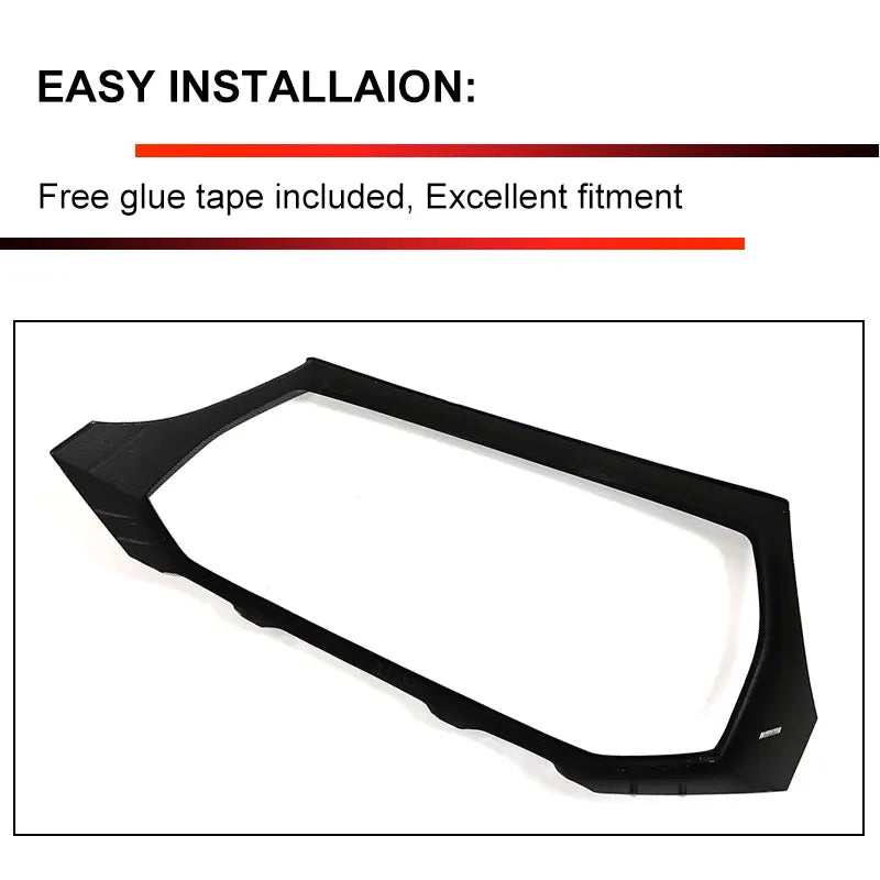 Cadre de Calandre en Carbone Audi RS Q8 RSQ8 2020-2023 Tissage Sergé 2x2 Noir Brillant