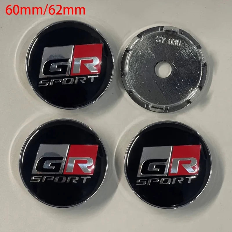 Cache-Moyeux Toyota GR Sport Corolla RAV4 Yaris 60mm 62mm — vue arrière