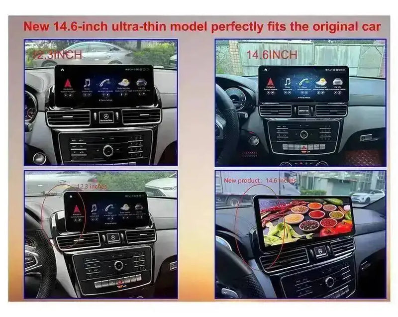 Autoradio Android 14 Mercedes-Benz GLC X253, C et Classe V W447 2015-2021 Écran 14,6 pouces CarPlay 4K