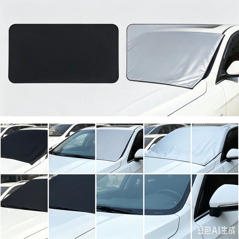 Housse Pare-Brise Voiture Hiver Été Réversible 205 x 147 cm