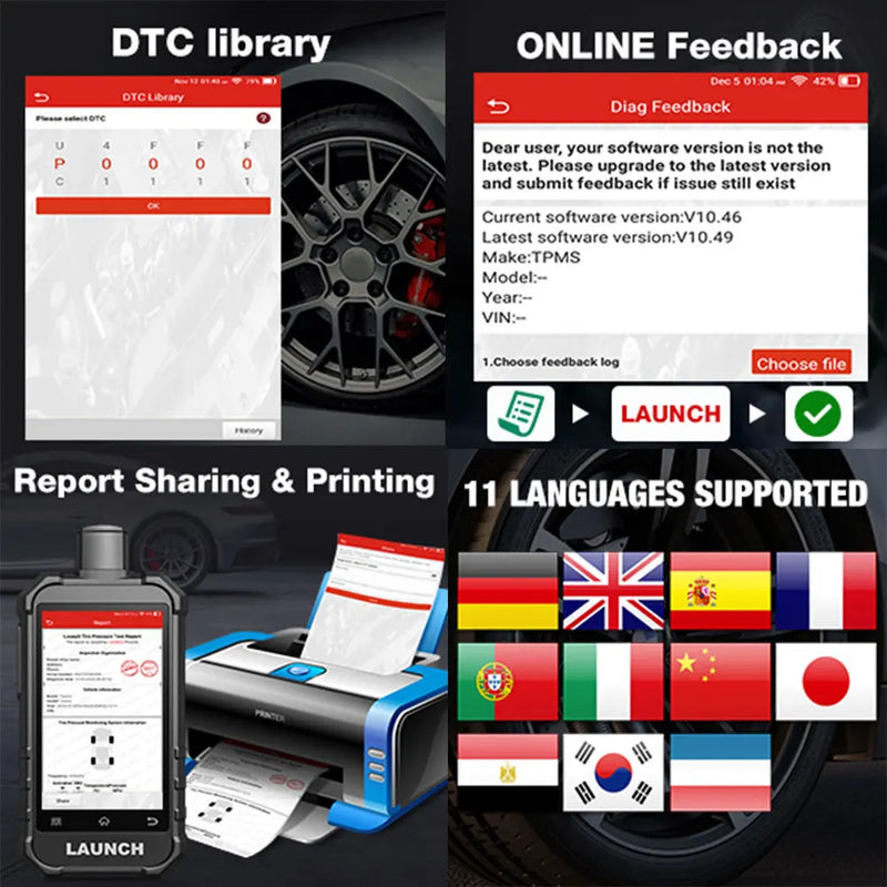 TPMS Tool Launch Creader 5011 V2 Tire Sensor Diagnostic
