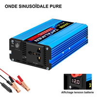 Convertisseur 12V 220V Voiture Pur Sinus 1000 à 6000 W Onduleur 12 V 24 V