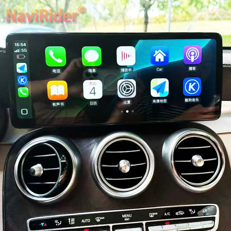 Autoradio Android 14 Mercedes-Benz GLC X253, C et Classe V W446 W447 2015-2018 Écran 12,8 pouces CarPlay DSP