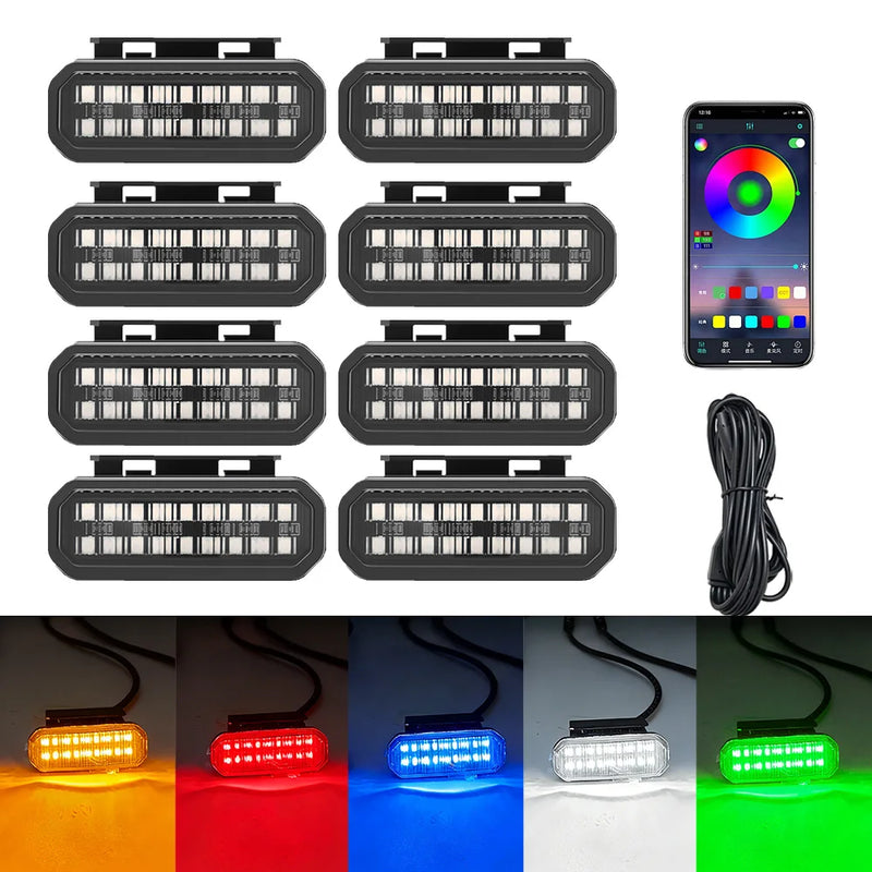 Feux de Calandre LED Nissan Frontier 4, 5 ou 8 Feux RGB ou Couleur