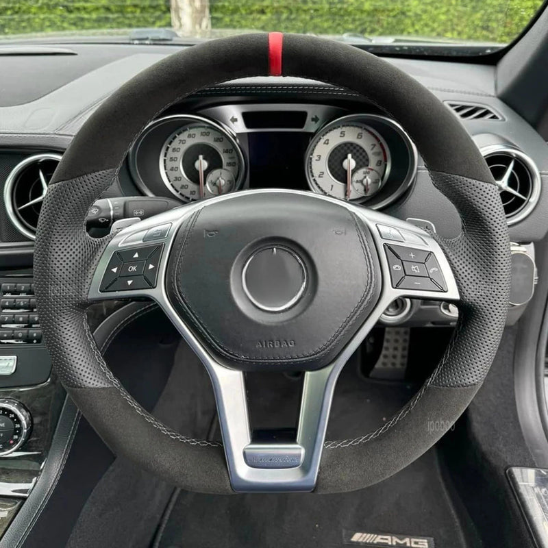 Couvre Volant à Coudre Mercedes Classe C W204 AMG Suédine 2012-2015