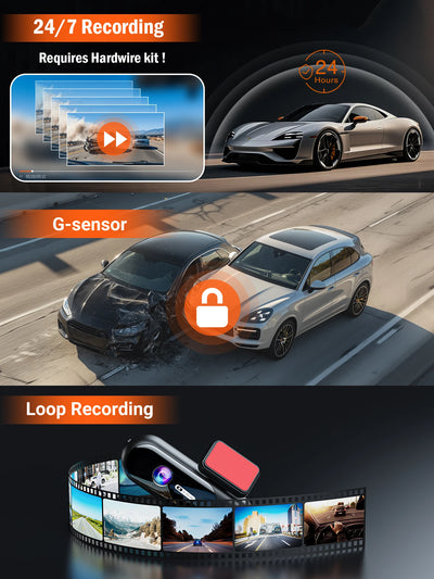 Dashcam 4K Avant et Arrière Wi-Fi Mode Parking