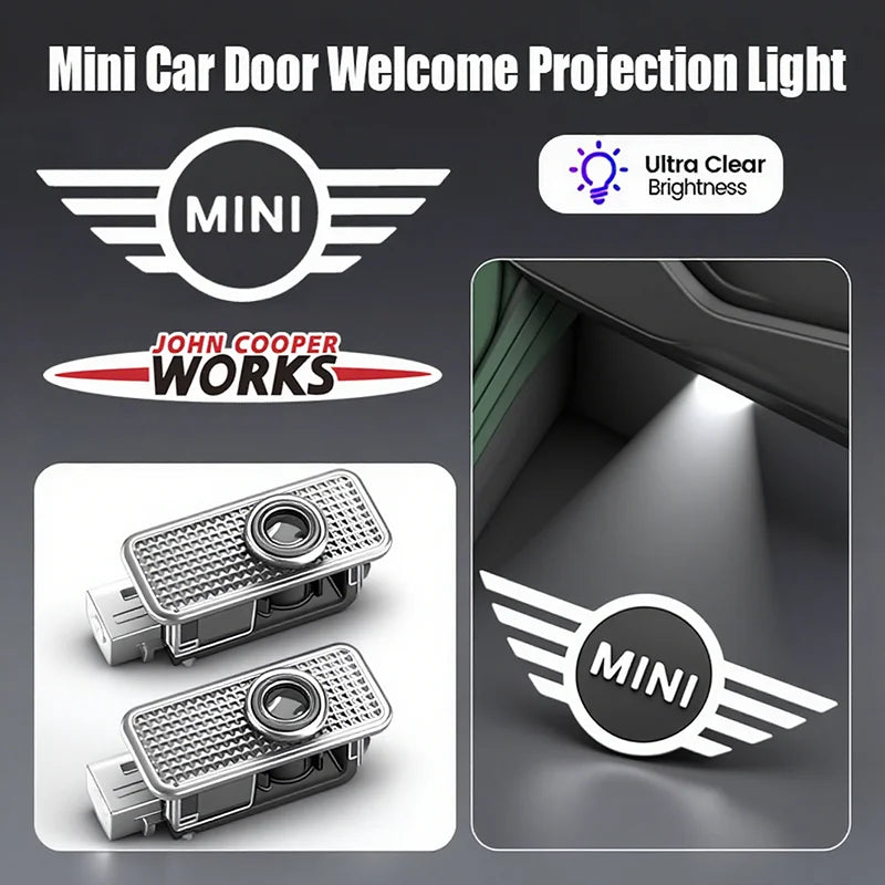 Projecteur de Portière LED HD Logo MINI Cooper JCW — détail de finition