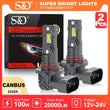 Ampoules LED H8 H9 H11 9005 9006 Canbus 6000K 20000LM